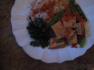Tofu veggie stir fry